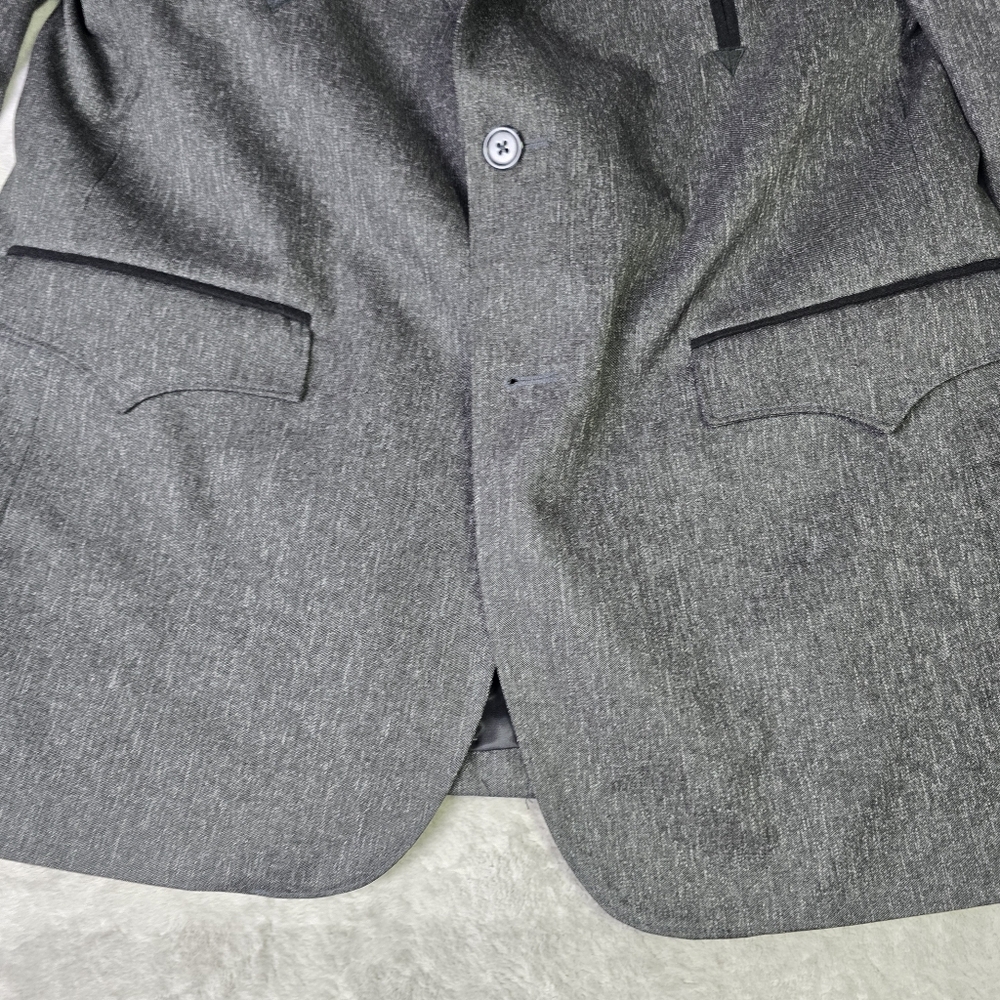 CIRCLE S Mens Yolk Gray black WESTERN cowboy sport coat suit jacket blazer 44L - Picture 5 of 10